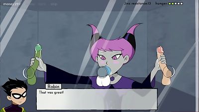 18titans scene barely legal - Jinx gives a blowjob to all the men