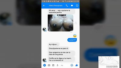 Mi tia politica manda por error foto en chat messenger