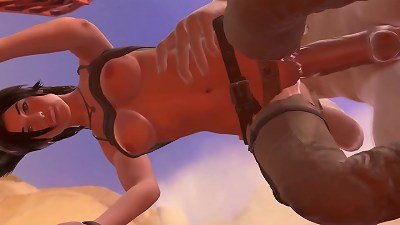 Lara Croft and the huge manmeat