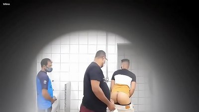 deep throating And pulverizing In A Public toilet