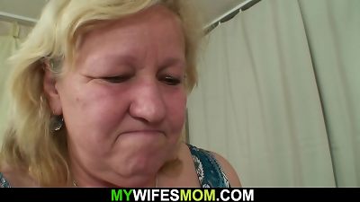 wife caught him nailing her huge elder mom