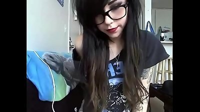 emo teen cums on web cam