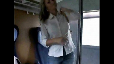 oral pleasure on train