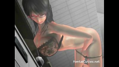 manga porn teen in spectacular underwear stroking