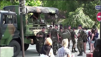 Eiffel Tower extreme PUBLIC sex threesome orgy