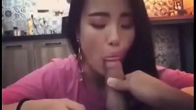 Mongolian girl providing a deep throat (mongol huuhen)