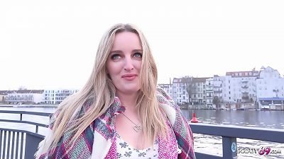 GERMAN SCOUT - natural milf (32) Charlie Forde - Pickup and raunchy moist audition penetrate