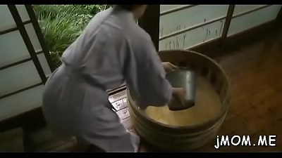 lovable elder gargles a shlong and then rides it intensively