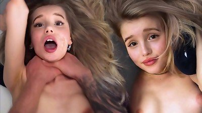 moneyless Hairstylist Takes Desperate Measures - Milka Way hard poked ON THE TABLE