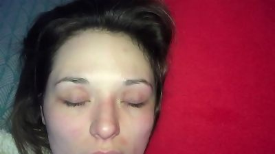 scorching young drunk Sleeping teen slobber On As cum shot facial Test