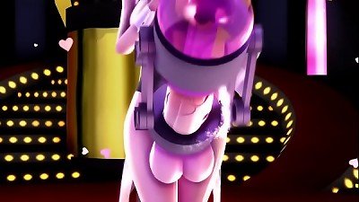 3d MMD Haku Yowane futanari Dance