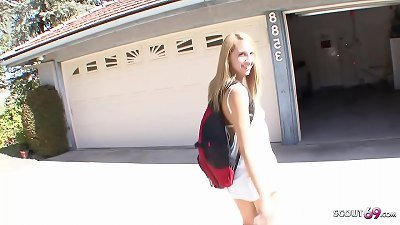 Pickup for screw - nice college dame Renae Morgan get large rod inside