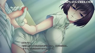 Sakusei Byoutou Gameplay Part one Gloved handjob - Cumplay Games