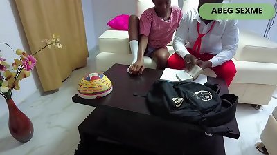 ebony dark-hued African college girl tempt Step bro and received the enormous black cock climax