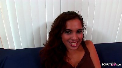 lovely Latina college girl Pickup and entice to bi-racial casting pound
