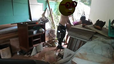 Making my tutor jizz Bentro of my tight butt and degustating my Own saucy Caramel the booty