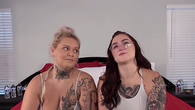 Desperate Amateurs Barbie Iris and Mila get their yam-sized arses stretched out rock-hard bbc act