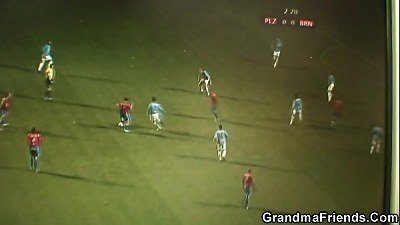 senior whore loses a bet and gives up her pussy