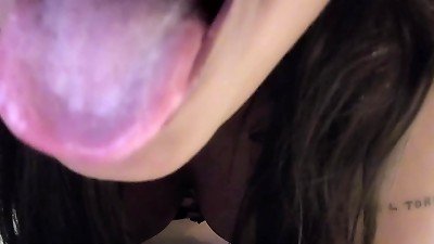 In a leopard sweater